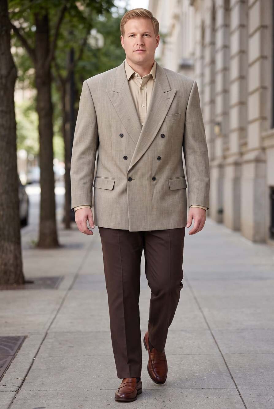 Dario di Napoli Double Breasted Blazer Jacket 100% Wool Glen Plaid